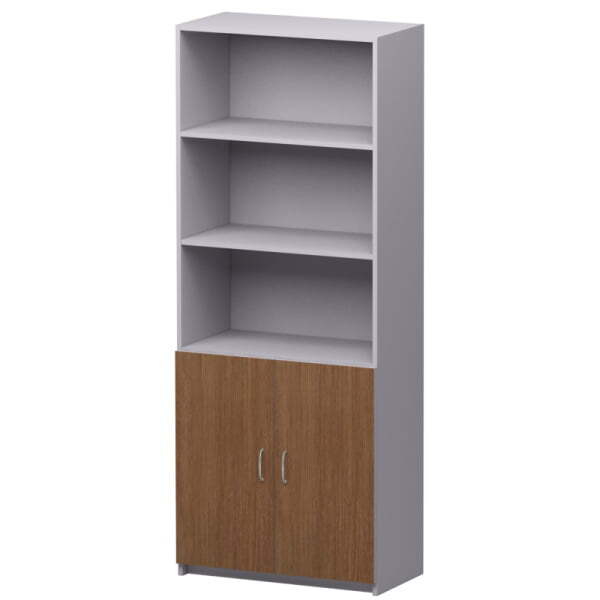 Офисный шкаф Бюджет 2552 716x349x1810 (Орех Онтарио)