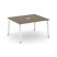 Стол переговорный SN-5A.SPRG-032 (1180х1180х750) (Тиквуд Светлый/Металл Антрацит)