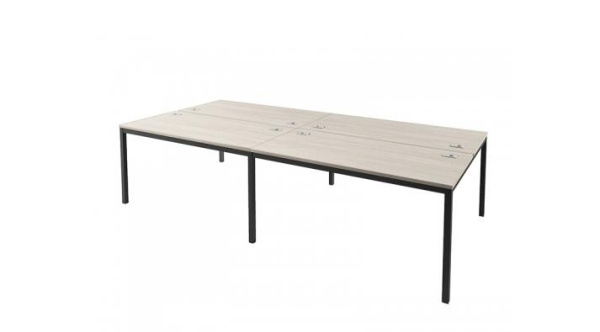 Бенч-система на 4 рабочих места Инновация IL-52 3000х1432х750 (Акация МораваАнтрацит)