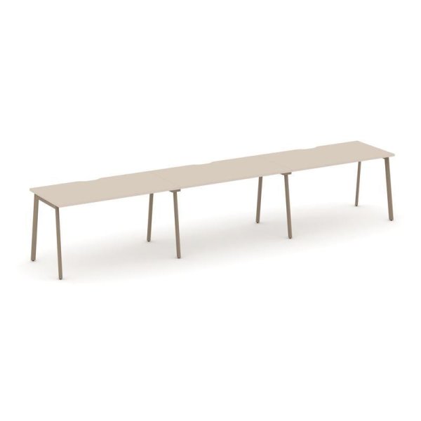 Рабочая станция 3 места ES.RS-3.3-VP (4140х730х750) (Капучино/Металл Латте)