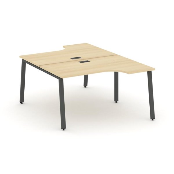 Рабочая станция эргономичная SN-6A.DRPA-002 (1580х1232/1992х750) (Акация Лорка/Металл Антрацит)