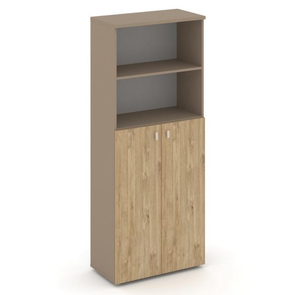 Шкаф высокий широкий ES.ST-1.6 (800х420х1977) (Латте/Тиквуд Светлый)