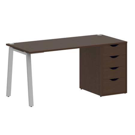 Стол письменный VR.SP-3-158.4.A 1580x720x750 (Венге Цаво/Серый Металл)