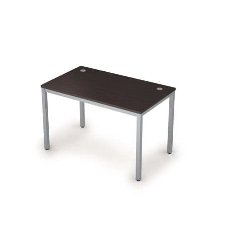 6М.008 Стол рабочий (1200x700x750) (Венге/Алюминий матовый)