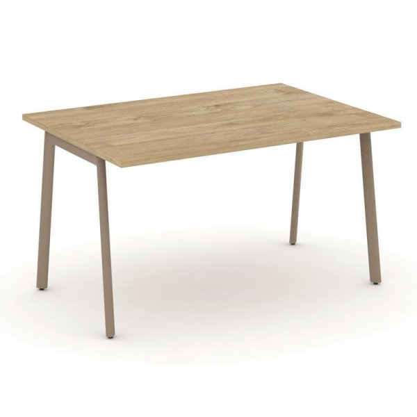Стол переговорный ES.PRG-1.3-P (1380х980х750) (Тиквуд Светлый/Металл Латте)