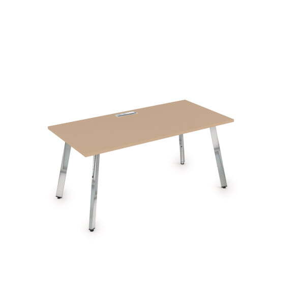 10СР.089 Стол рабочий, прямолинейный (1400x800x750) (MokkoМеталл глянец)