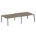 Рабочая станция на 4 рабочих места на А-образном м/к Metal System Style БА.СМ-4.4 3200x1475x750 (Дуб наварра/Серый металл)