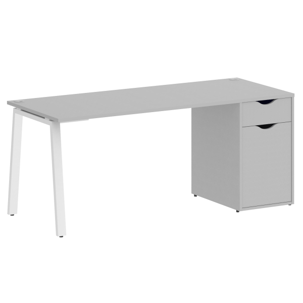 Стол письменный VR.SP-3-178.1.A 1780x720x750 (Серый/Белый Металл)