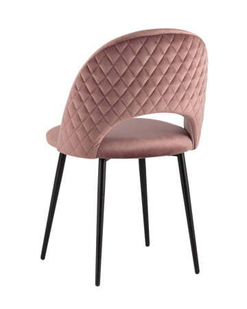 Стул Меган велюр с ромбами пыльно-розовый (Стул Меган пыльно розовый)