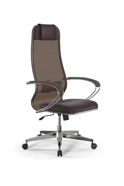 Кресло для руководителя Метта Sit 10 B1-115K - X2+Extra /Um00/Wm12/K1cL(M09.B22.G18.W02) (Темно-коричневый)