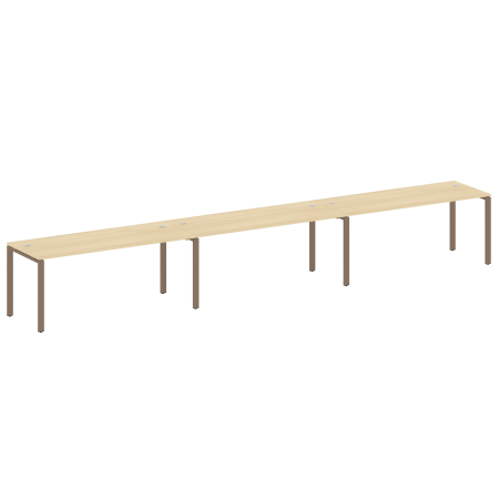 Рабочая станция на 3 раб. места Metal System Style БП.СМ-3.5 5400x720x750 (Акация/Мокко металл)