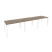 Рабочая станция на П-образном м/к Onix O.MP-RS-3.2.8 3540x800x750 (Тиквуд Темный/Белый Металл)