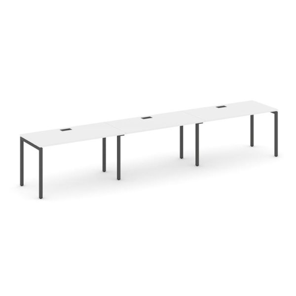 Рабочая станция 1 сторонняя SN-4P.ORS-033 (4140х600х750) (Белый/Металл Антрацит)