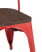 Стул TOLIX WOOD красный глянцевый (Стул Tolix красный глянцевый, темное дерево)