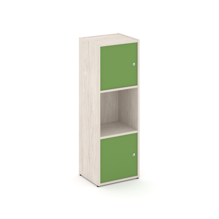 Стеллаж Locker Plus LK.K-001 408x350x1203 (Денвер Светлый | Зеленый)