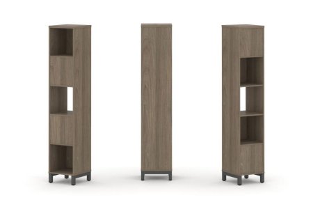 Набор стеллажа 2-х сторонний, 5 ярусов SN.NSD-511 (387х400х1982) (Вяз Благородный/Металл Антрацит)