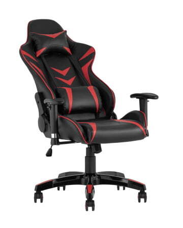 Кресло игровое TopChairs Corvette красное (Геймерское кресло Corvette черный, красный)