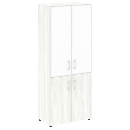 Шкаф для документов со стеклом белым LT.ST-1.2 R White (Снежная Патина)