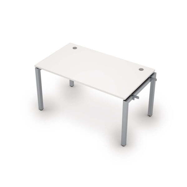 6МБН.5189  Линейная бенч-система, начальный модуль (1400x800x750) (Белый/Алюминий матовый)