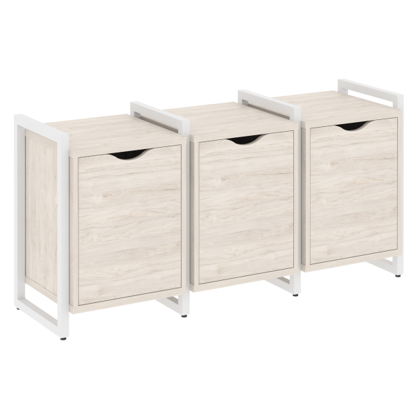 Тумба на регулируемых опорах наборная VR.L-TN-5.O 1440x460x719 (Денвер Светлый/Белый металл)