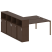 Рабочая станция с опорным шкафом-купе Metal System Style БП.РС-СШК-4.4 2010x2332x1098 (Дуб Наварра/Серый металл)