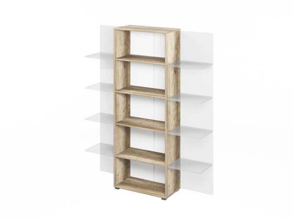 Стеллаж L-641 712х356х1916 (Дуб Каньон)