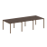 Переговорный стол 3 столешницы Metal System Style БП.ПРГ-3.1 3000x1235x750 (Дуб Наварра/Серый металл)