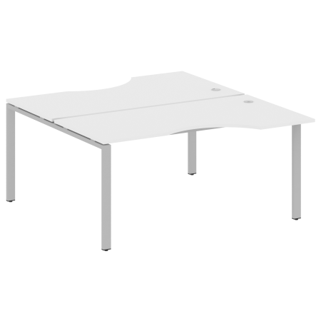 Рабочая станция криволинейная Metal System Style БП.РАС-СА-2.1 1600x1835x750 (Белый/Серый металл)