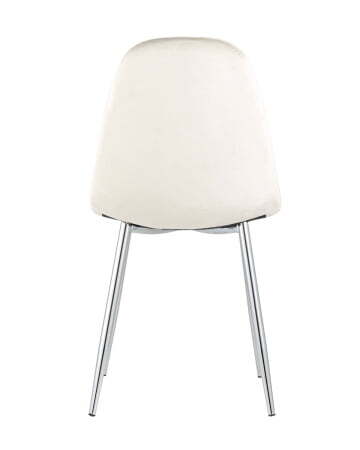 Стул Валенсия велюр кремовый хромированные ножки (Стул Валенсия кремовый)