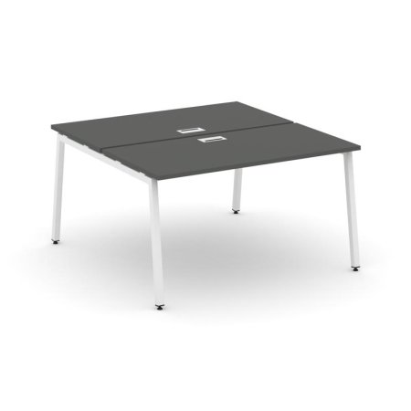 Рабочая станция 2-х сторонняя SN-4A.DRS-011 (980х1432х750) (Антрацит/Металл Белый)