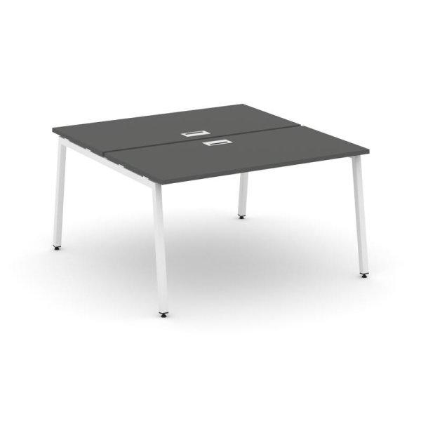 Рабочая станция 2-х сторонняя SN-4A.DRS-001 (980х1232х750) (Антрацит/Металл Белый)