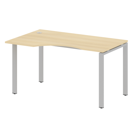 Стол криволинейный левый Metal System Style БП.СА-2 Л 1400x900x750 (Акация/Серый металл)