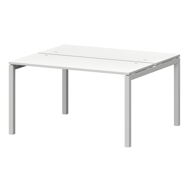 Бенч двойной на металлокаркасе Смарт СМС2-П-10К.120.Пр50 1000x1236x750 (Белый/Белый)