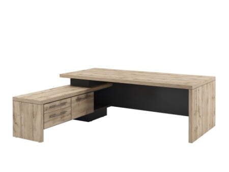 Стол руководителя Torston Т-22Л.0000 2200x2000x750 (Дуб Вотан/Антрацит)