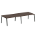 Стол для переговоров (2 столешницы) на А-образном м/к Metal System Style БА.ПРГ-2.4 3200x1235x750 (Дуб наварра/Серый металл)