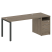 Рабочая станция с опорной тумбой Metal System Style БП.РС-СТП-1.3 1812x720x750 (Дуб Наварра/Серый металл)