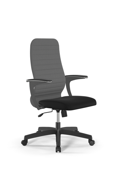 Кресло для руководителя Метта Sit 8 B2-10U - UMF(X1) /Uh02/Wh00/U1mL-b(M09.B02.G15.W01 (Светло-серый | Черный)