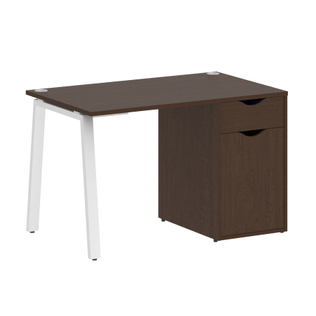 Стол письменный VR.SP-3-118.1.A 1180x720x750 (Венге Цаво/Белый Металл)