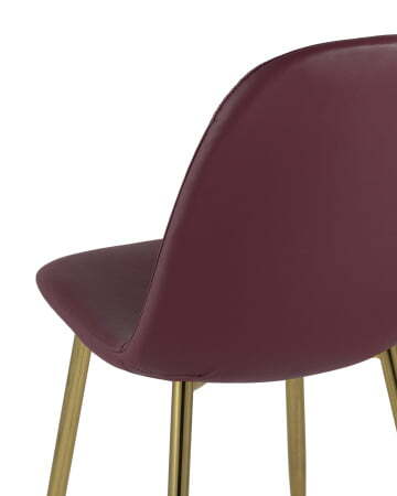 Стул Валенсия экокожа красная золотые ножки (Стул Валенсия красный)