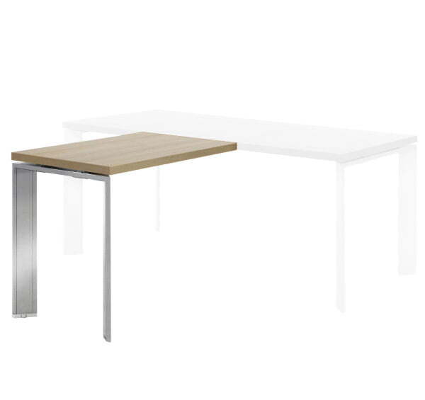 FERMO METAL Брифинг-приставка хром 100x60 (Дуб Светлый/Хром металл)