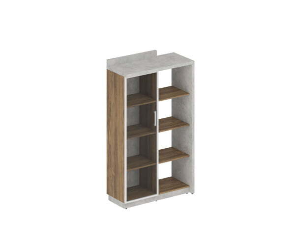 Шкаф (Комплект № 3 Wood&Stone СФ-534101 + СФ-535513 1037x454x1770 (Дуб Чарльстон/Бетон Чикаго)