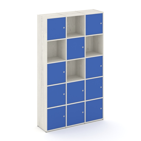 Стеллаж Locker Plus LK.K-009 1188x350x1983 (Дуб Наварра | Синий)