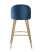 Стул барный Лион голубой велюр (Стул барный Лион голубой)