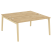 Рабочая станция на деревянных опорах Onix Wood OW.D.RS-2.4.8 1580x1635x750 (Тиквуд Светлый/Дуб Темный)