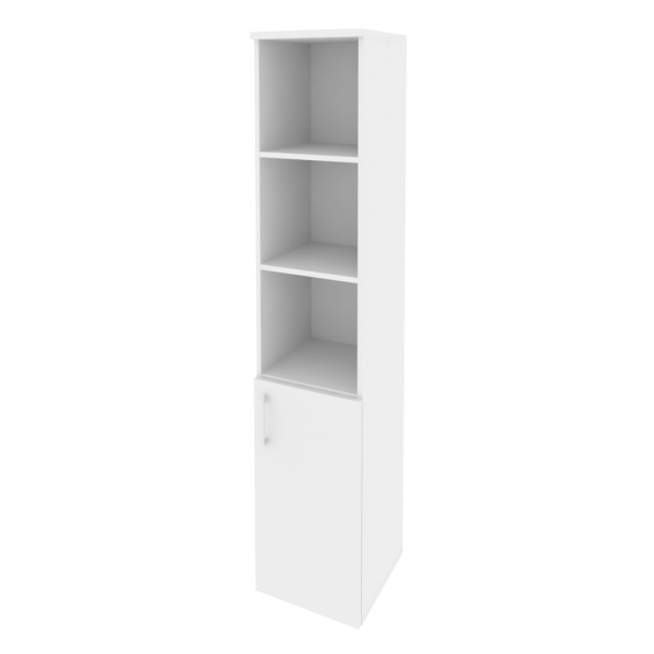 Шкаф высокий узкий правый Onix O.SU-1.1R 400x420x1977 (Белый Бриллиант)