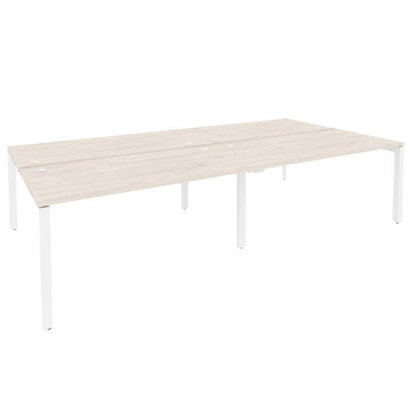 Рабочая станция на П-образном м/к Onix O.MP-D.RS-4.4.8 3160x1635x750 (Денвер Светлый/Белый Металл)