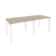 Рабочая станция на П-образном м/к Onix O.MP-RS-2.1.8 1960x800x750 (Тиквуд Темный/Белый Металл)