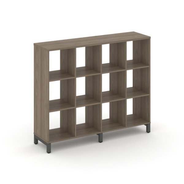 Каркас стеллажа 3 яруса SN.KS-340 (1488х400х1248) (Вяз Благородный/Металл Антрацит)