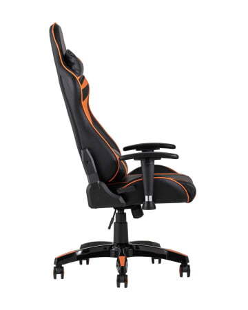 Кресло игровое TopChairs Corvette оранжевое (Геймерское кресло Corvette черный, оранжевый)