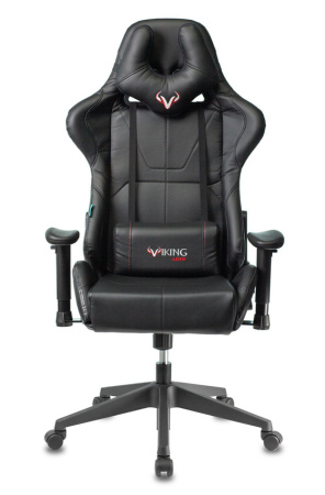Кресло игровое Zombie VIKING 5 AERO Edition черный эко.кожа с подголов. крестов. пластик (Черный)